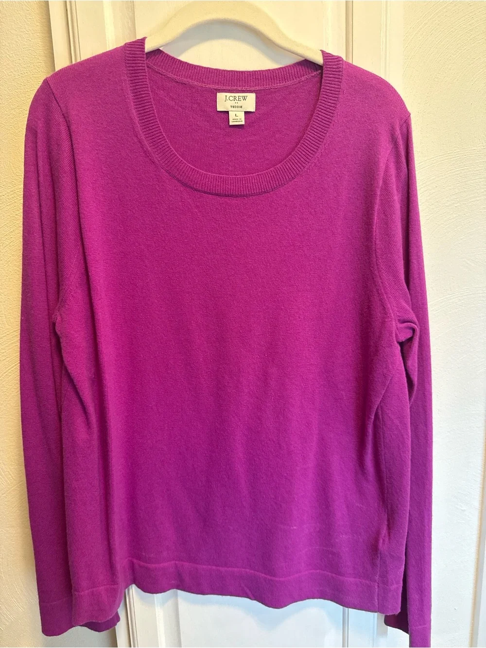 J. Crew Fuchsia Crewneck Sweater